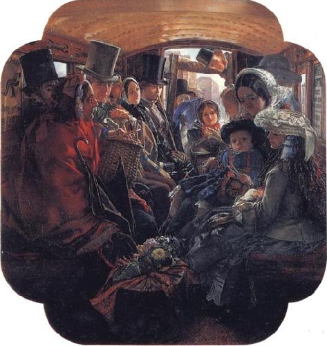 William Maw Egley Omnibus Life in London oil painting image